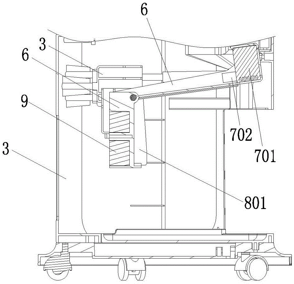 Water pump reset structure for cooling fan