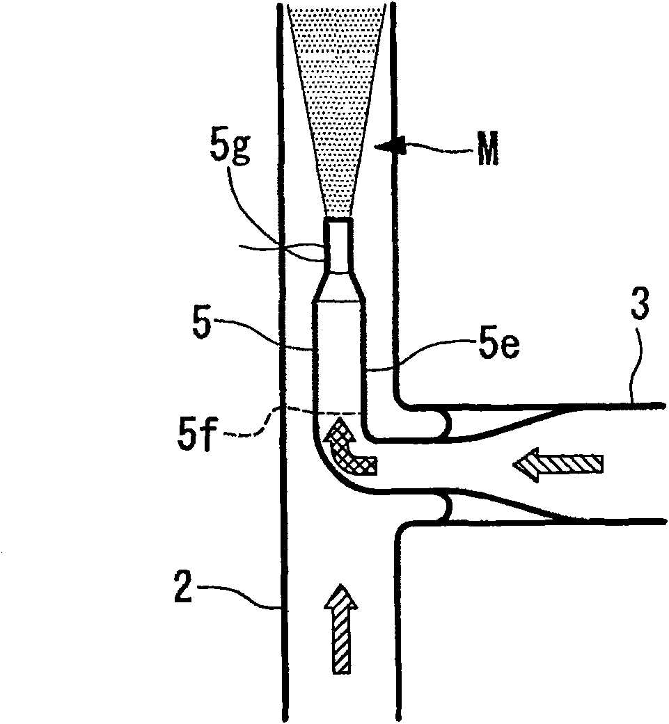 Piping with fluid mixing region