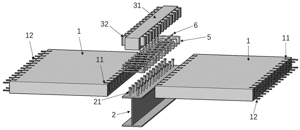 Full-prefabricated assembly type steel-concrete composite floor system and design calculation method