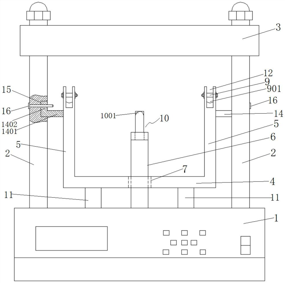 Device and test method for detecting crack resistance of asphalt mixture