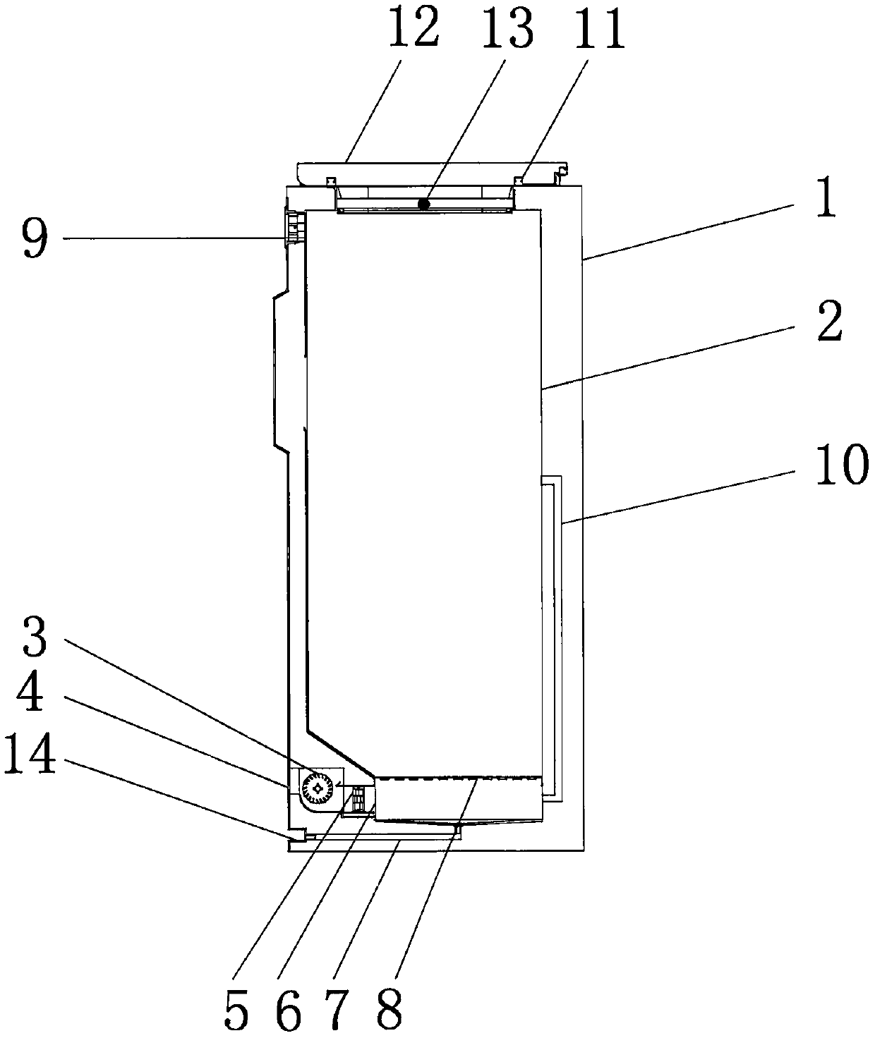 Clothes drying machine with upper opening for vertically hanging clothes