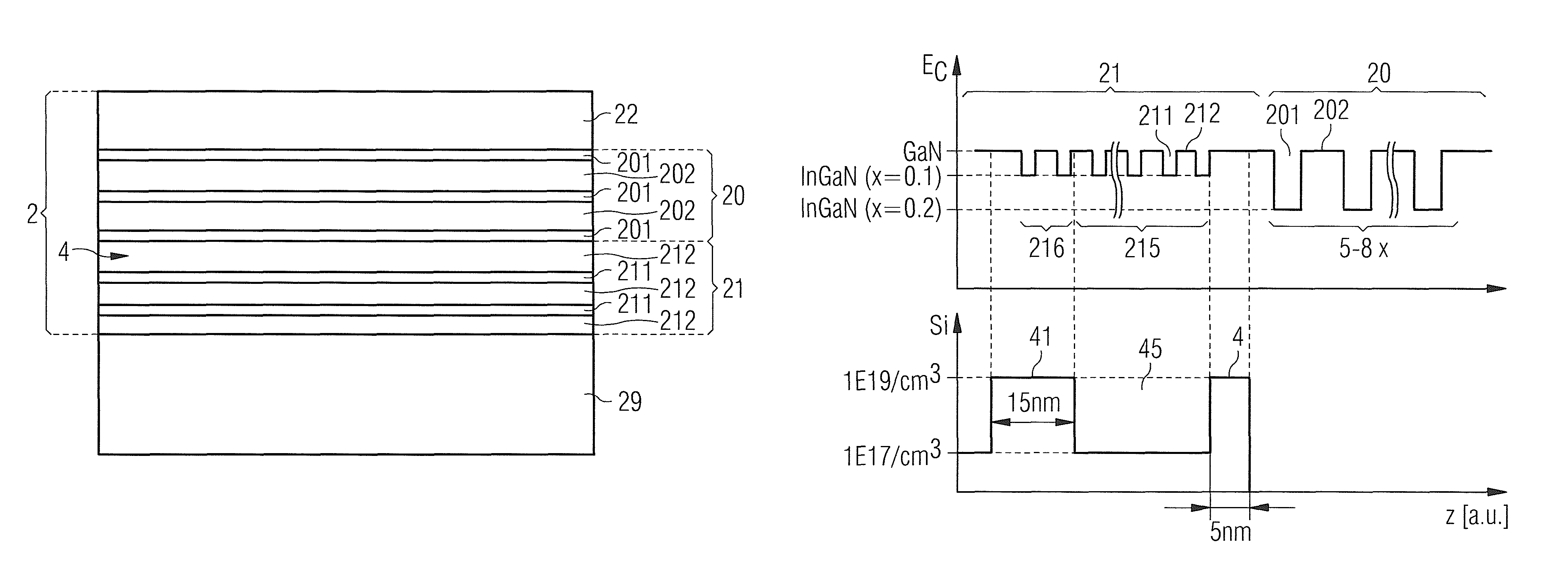 Light-emitting semiconductor chip