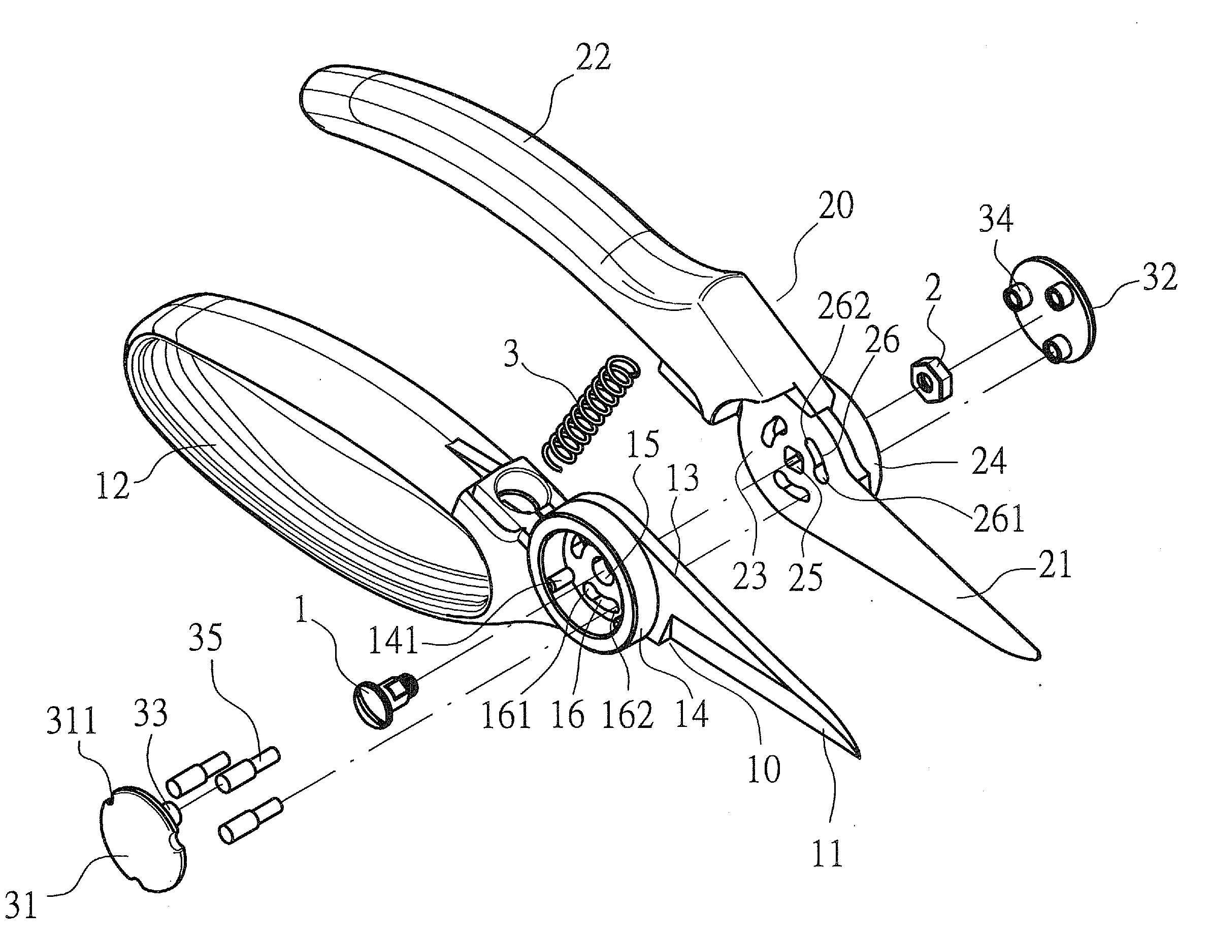 Hidden switch locating means for a gardening tool