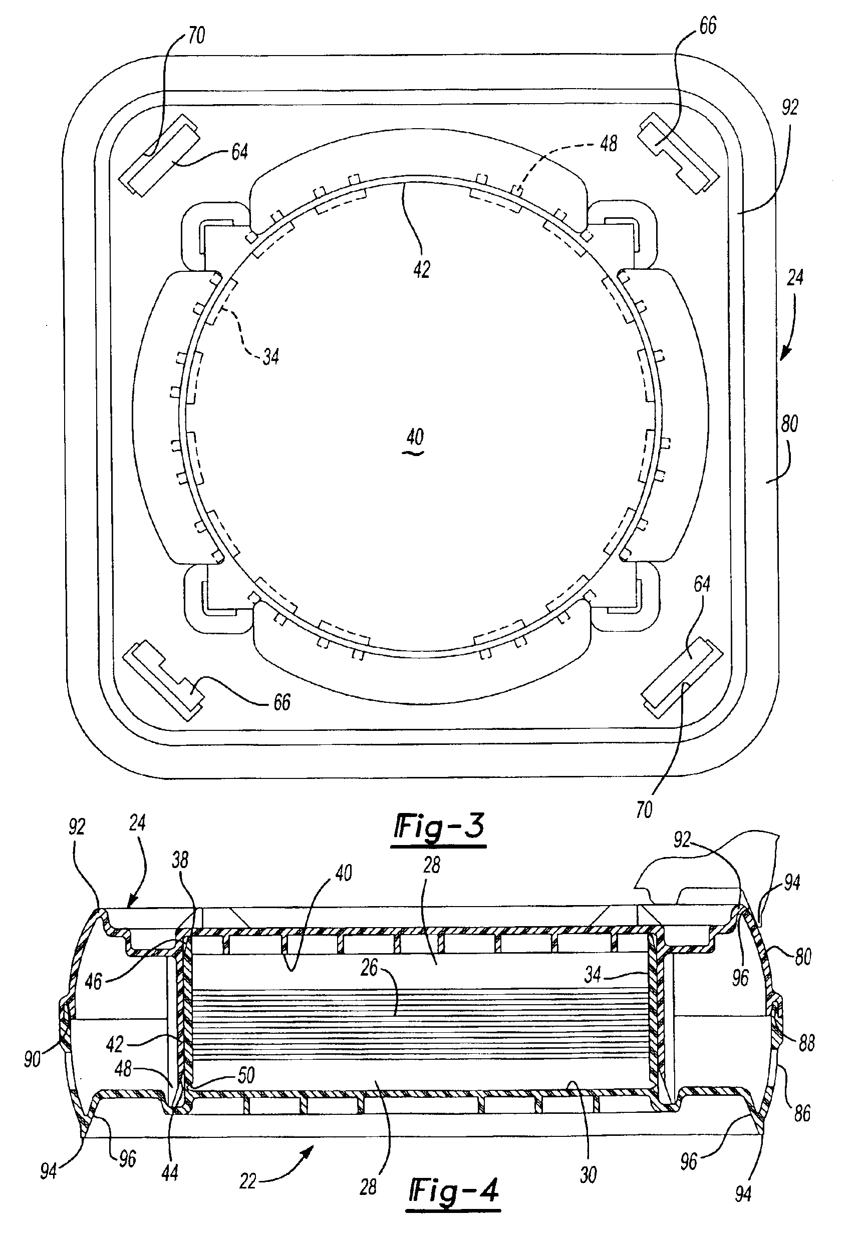 Container with an adjustable inside dimension that restricts movement of items within the container