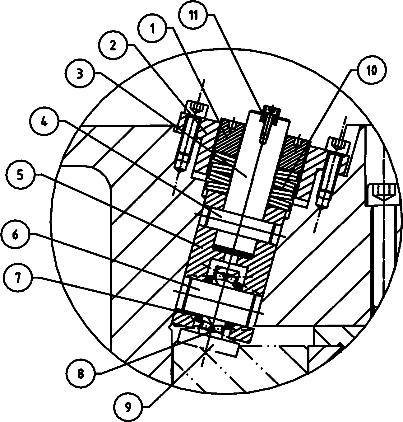 Guide rails unloading gear for transverse slide carriage