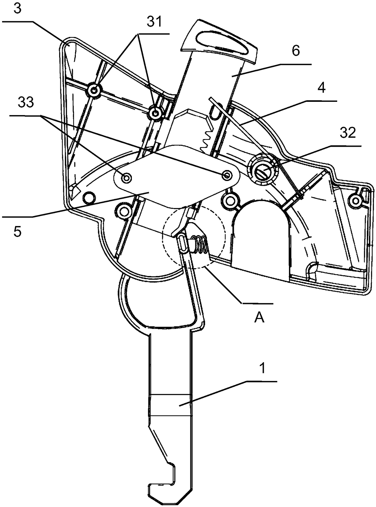 Slow rebound unlocking mechanism for interface between infant basket and trolley