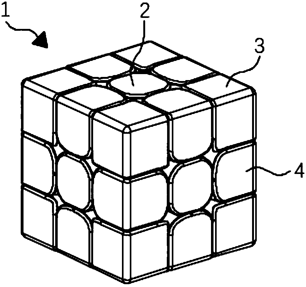 Center block magnetic auxiliary positioning magic cube