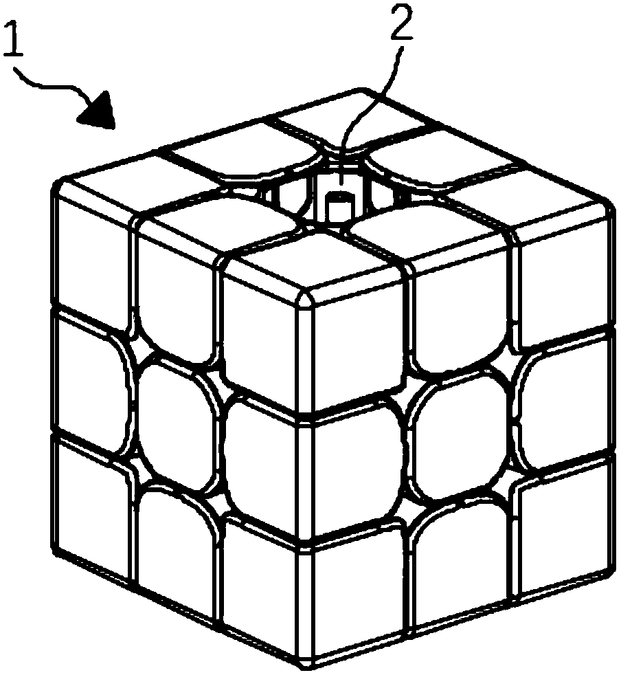 Center block magnetic auxiliary positioning magic cube