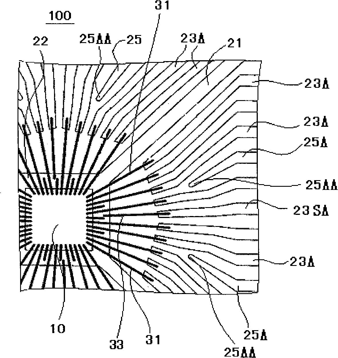 Semiconductor device, leadframe and structure for mounting semiconductor device