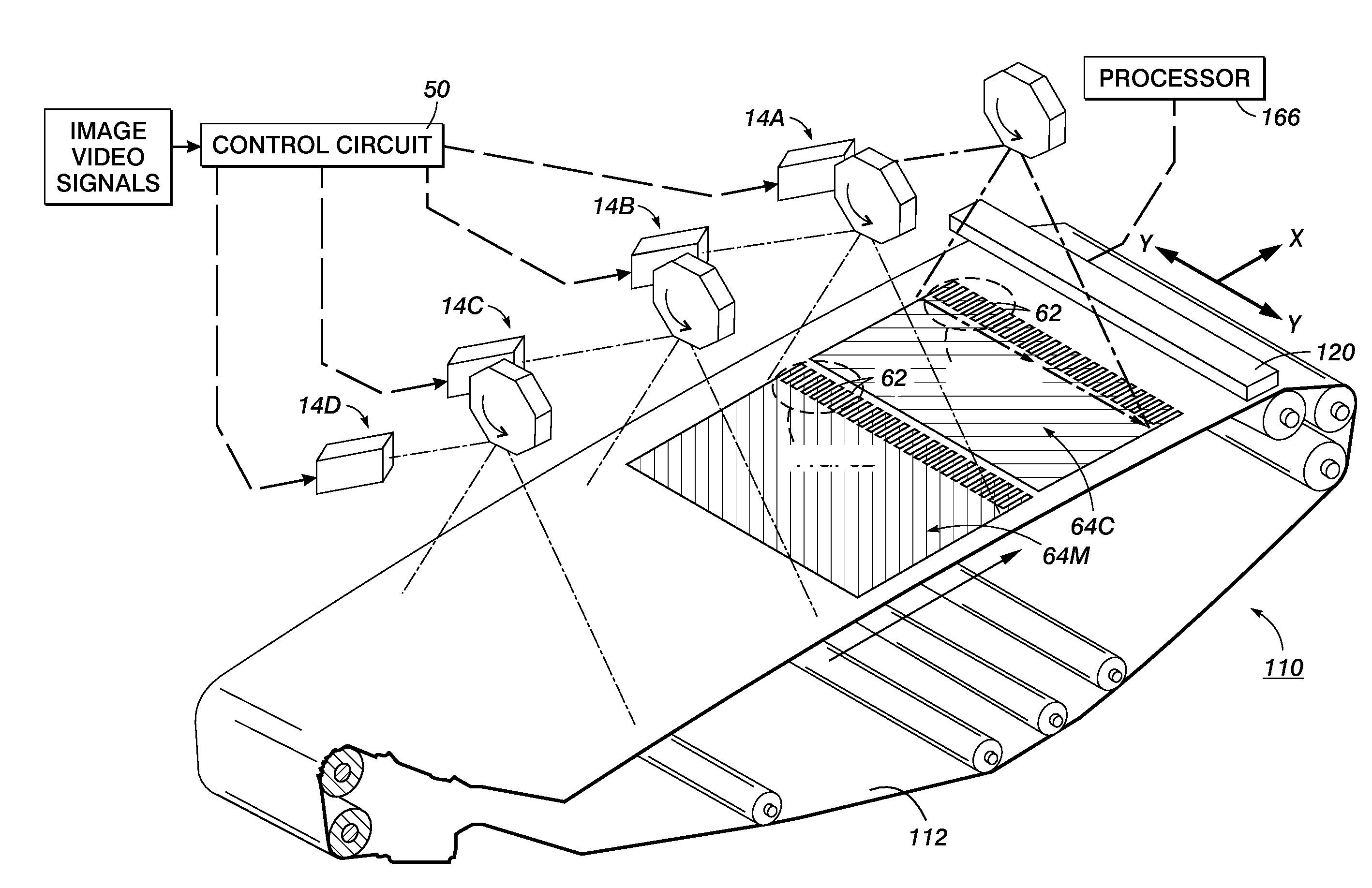 Use of registration marks and a linear array sensor for in-situ raster output scanner scan line nonlinearity detection