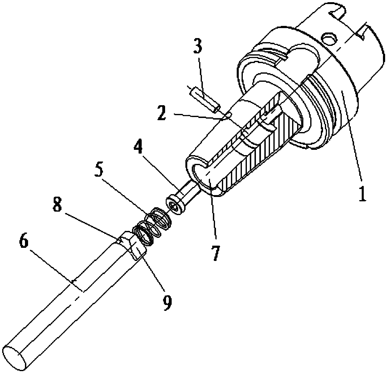 Cutter fixing structure and cutter and cutter handle suitable for same