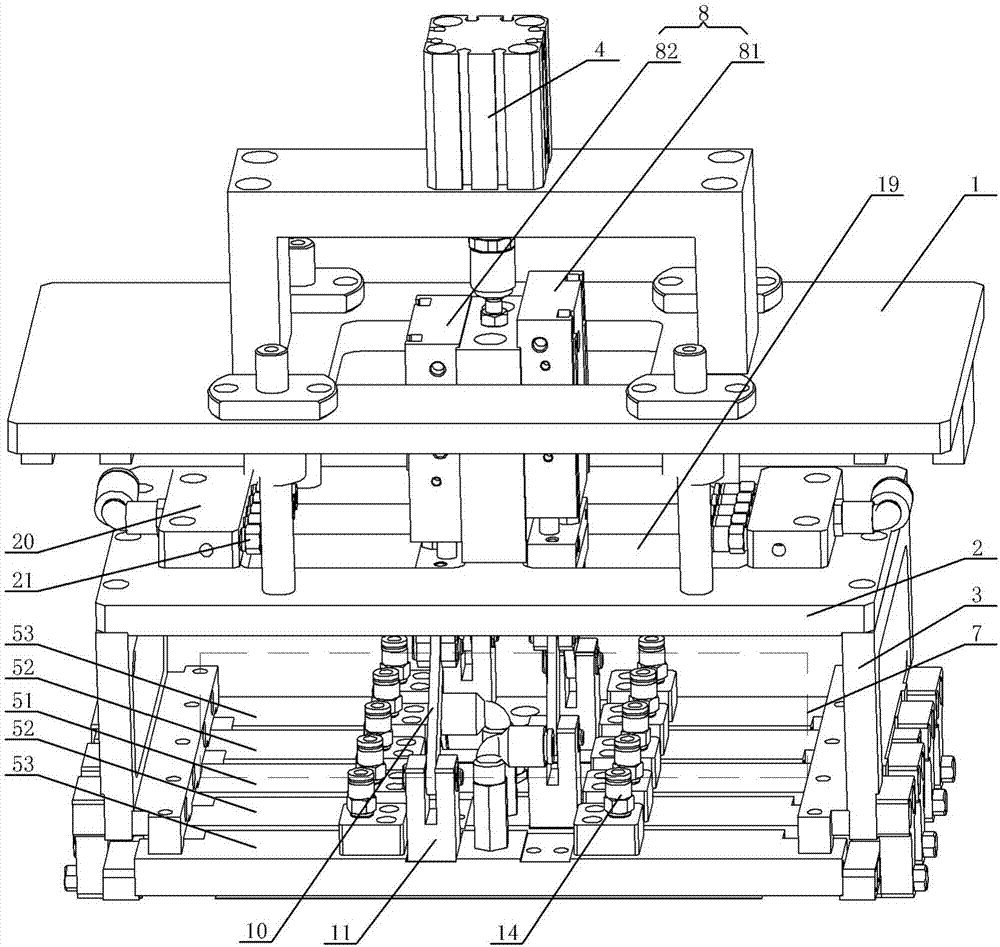 Midair piece breaking-off mechanism and corresponding piece separation material-collecting station