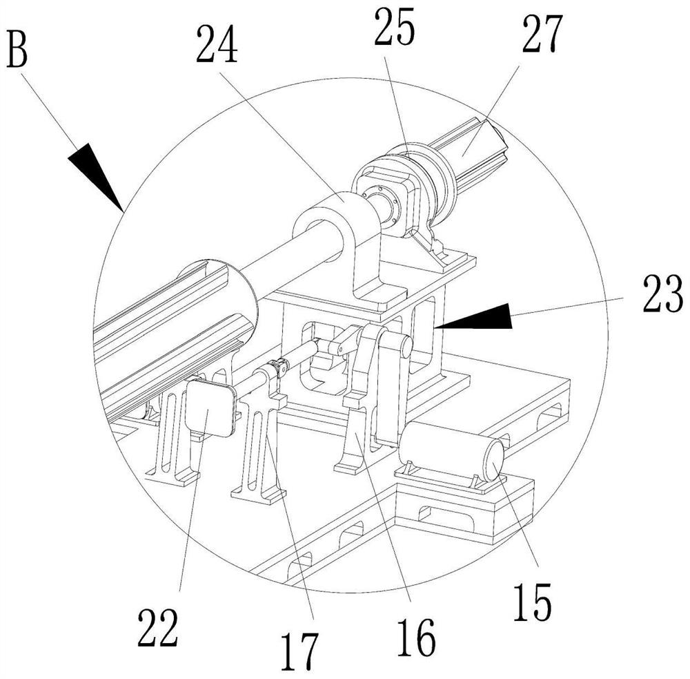 A non-conveying continuous steel bar automatic collection and bundling integration equipment