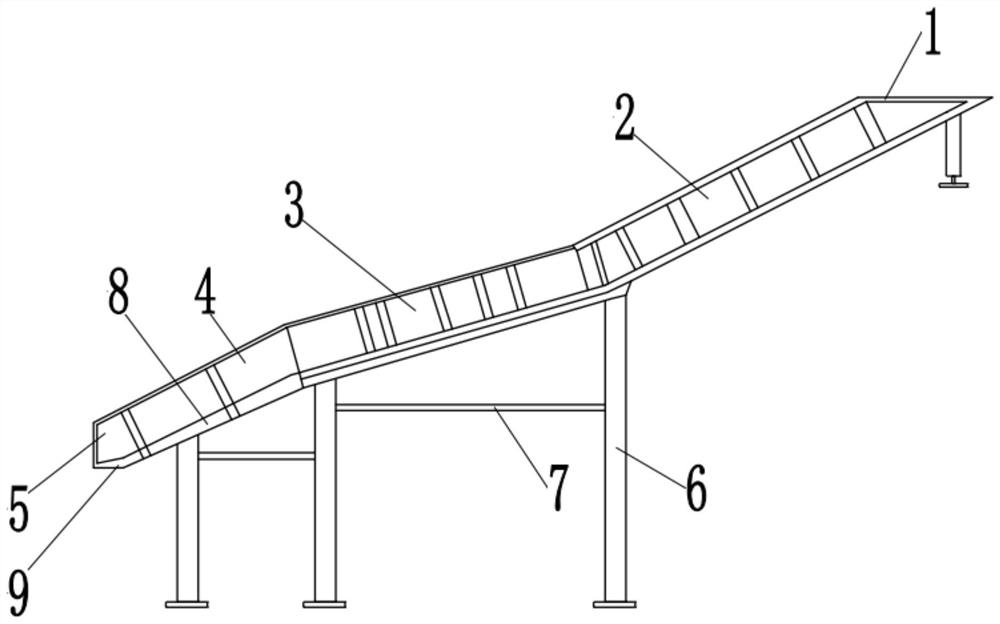 Hybrid multi-section sliding chute