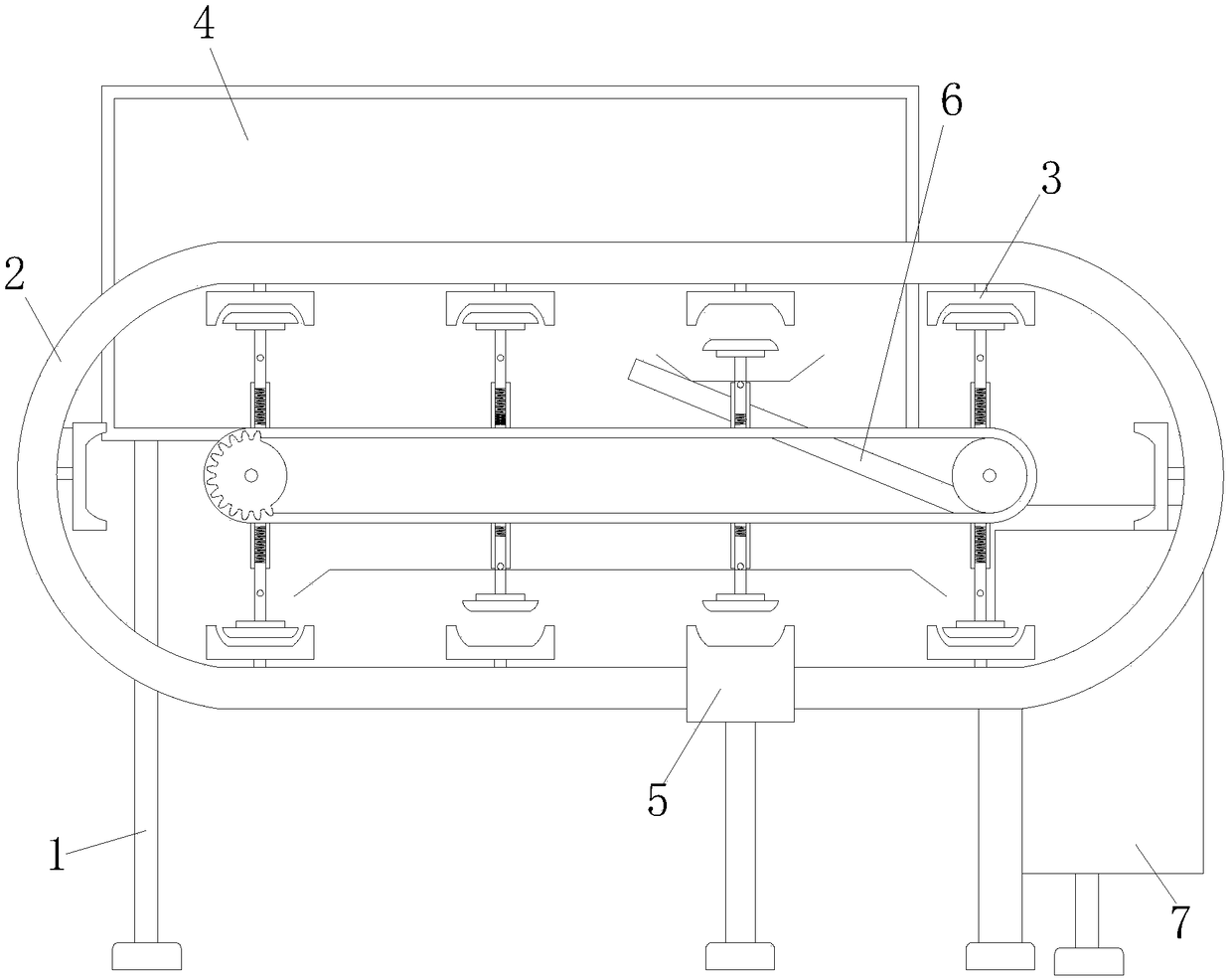 Agricultural rice threshing device with automatic feeding function