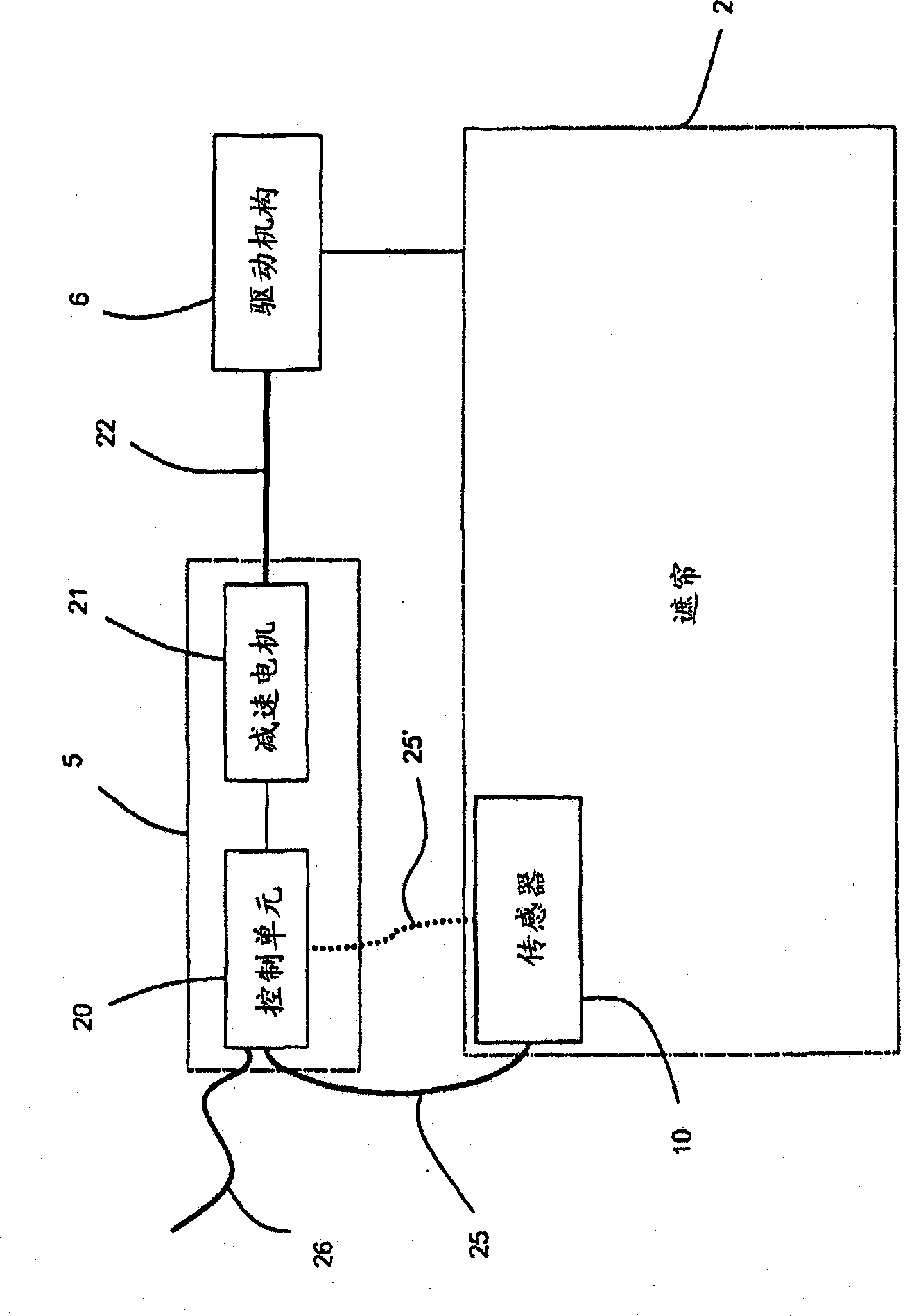 Outer venetian blind with a means for determining the effects of the wind