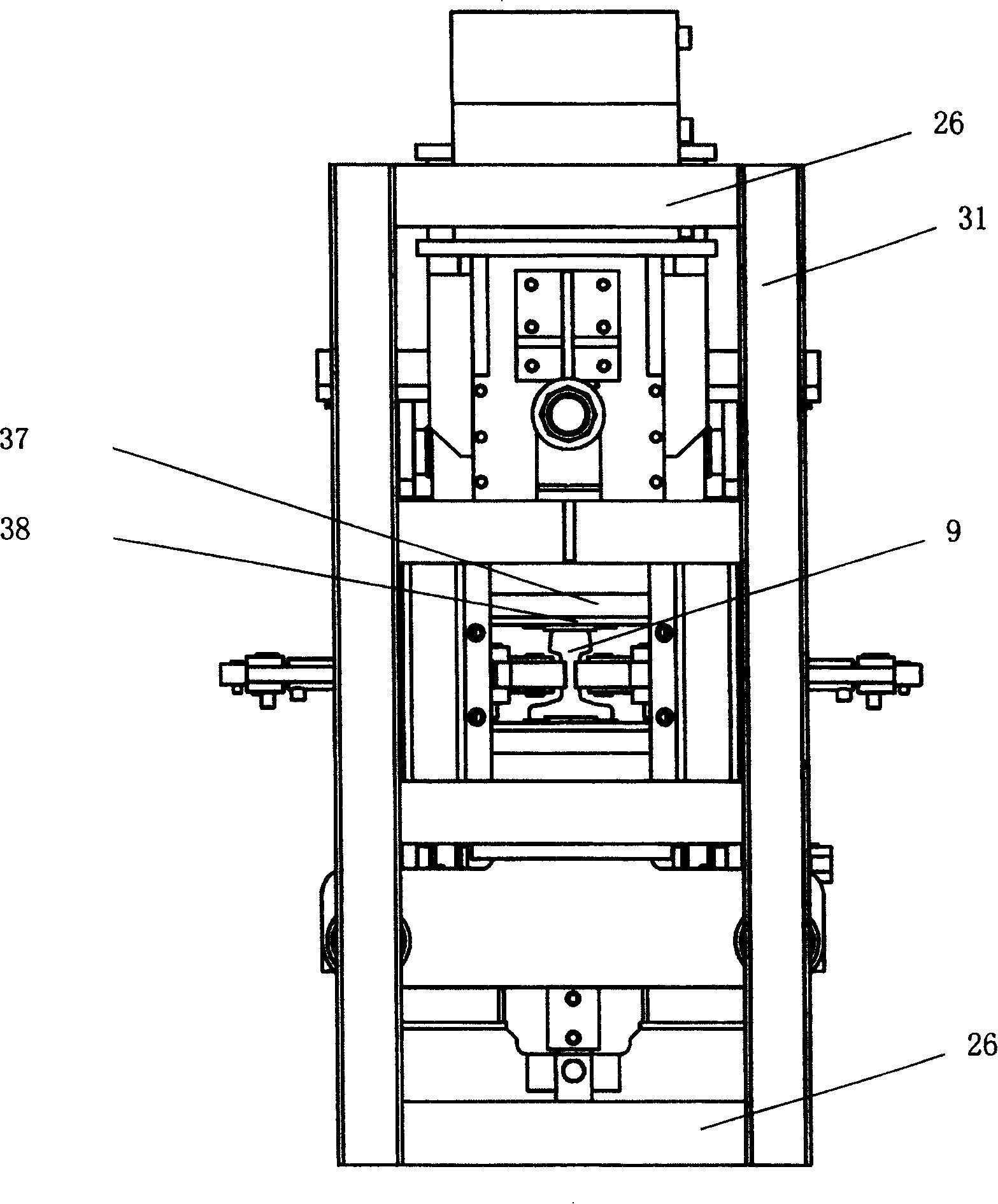 Flash welding machine for fixed steel rail