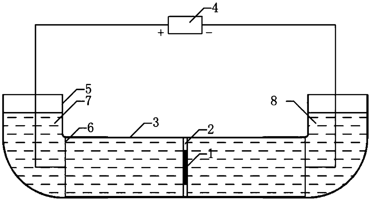 Determining device of chloride ion diffusion coefficient in hydrated calcium silicate gel and determining method