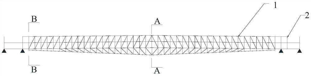 Quickly-mounted space truss large-span light steel walking bridge and construction method thereof