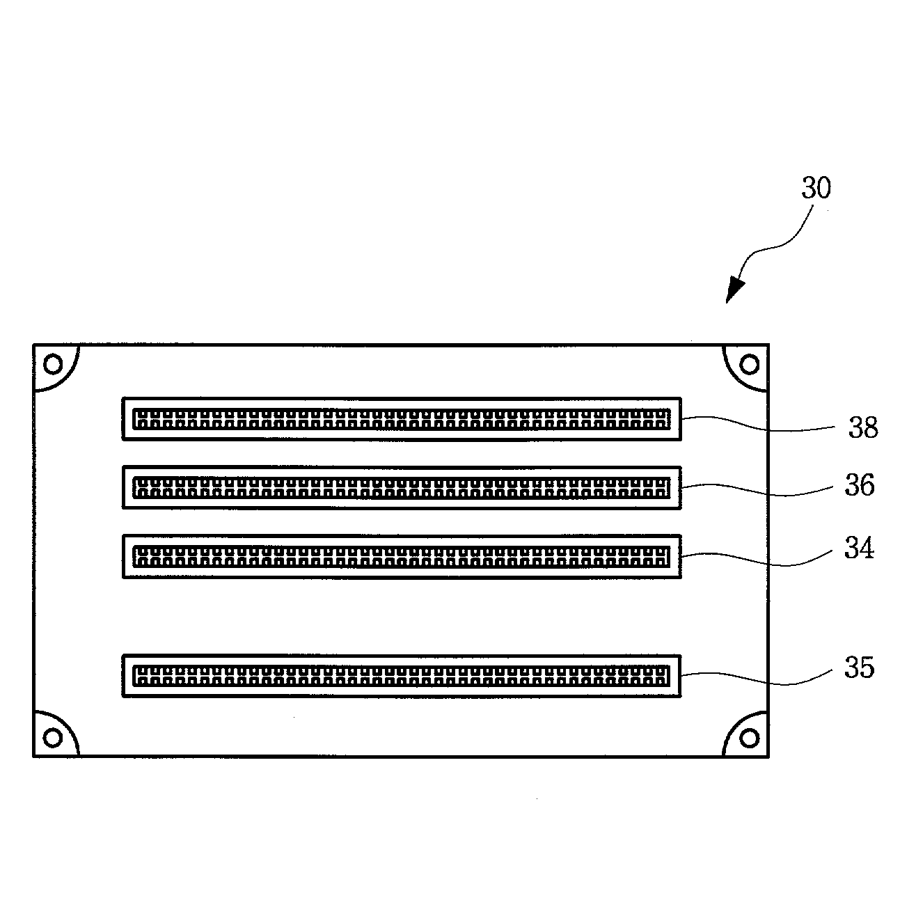 Parallel test board used in testing semiconductor memory devices