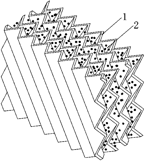 Packing structure of methyl tertiary-butyl ether catalytic distillation tower and filling method