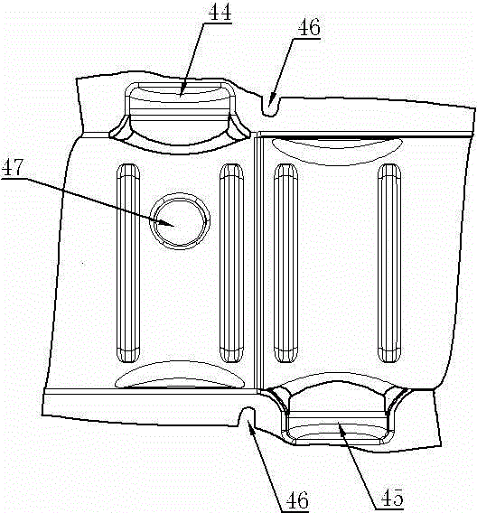 Forming machining mold for vehicle exhaust system thermally-insulated shield