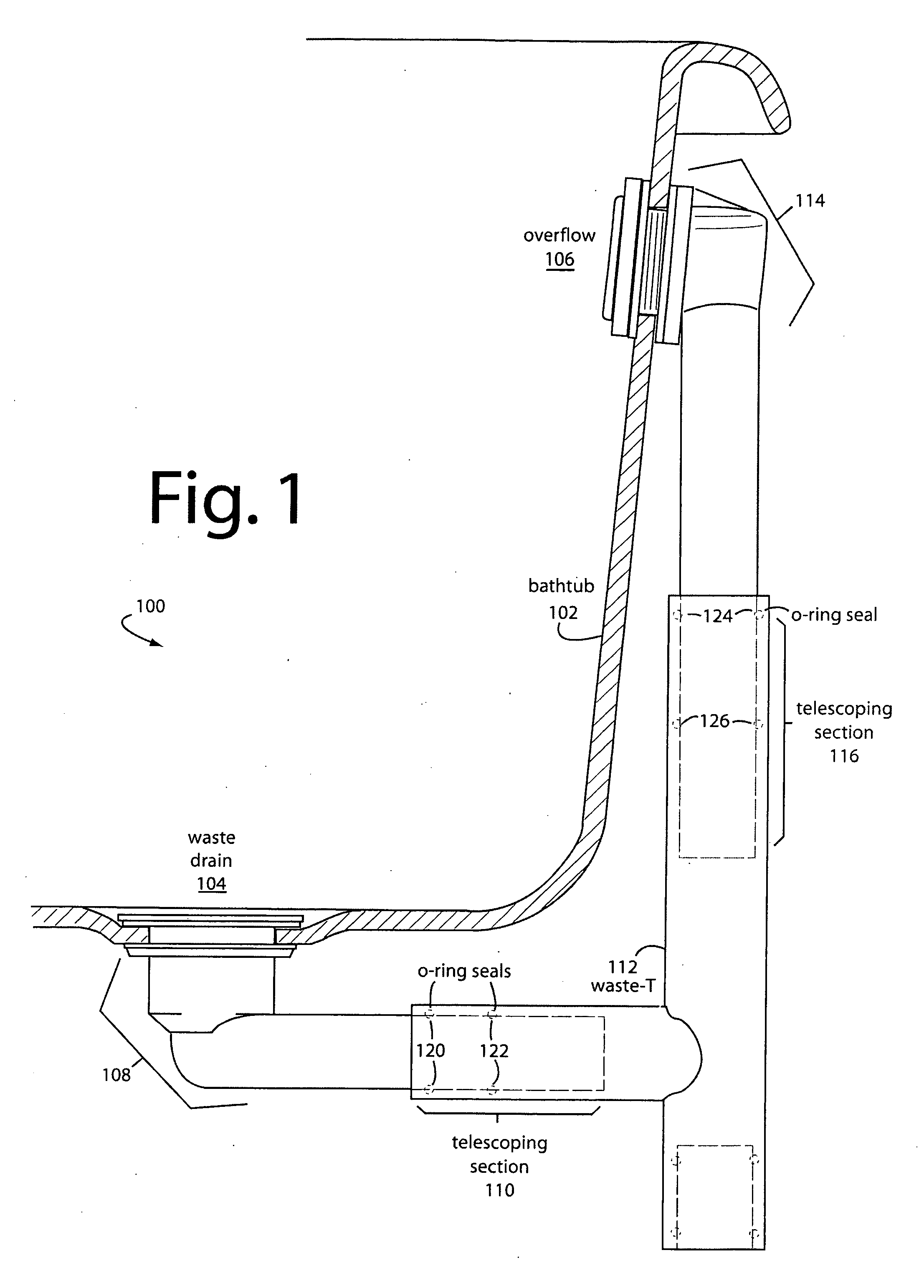 Bathtub waste and overflow assembly