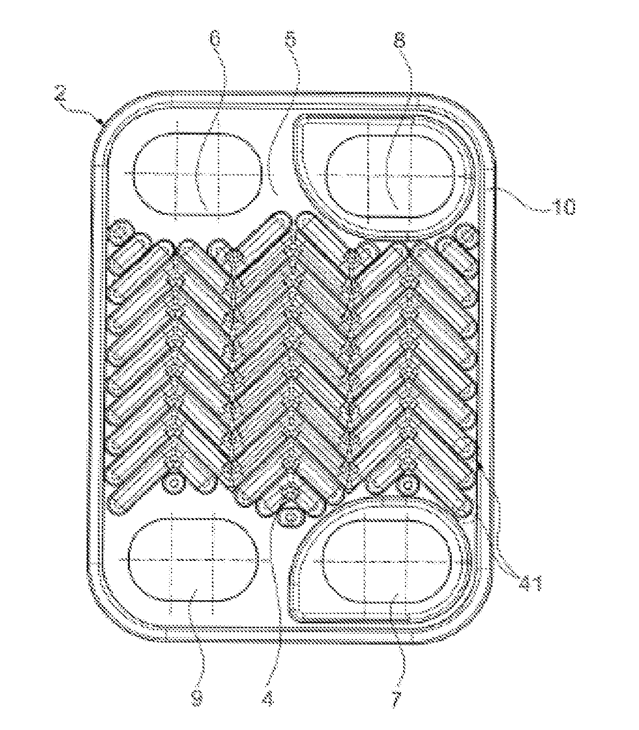 Stacked plate heat exchanger