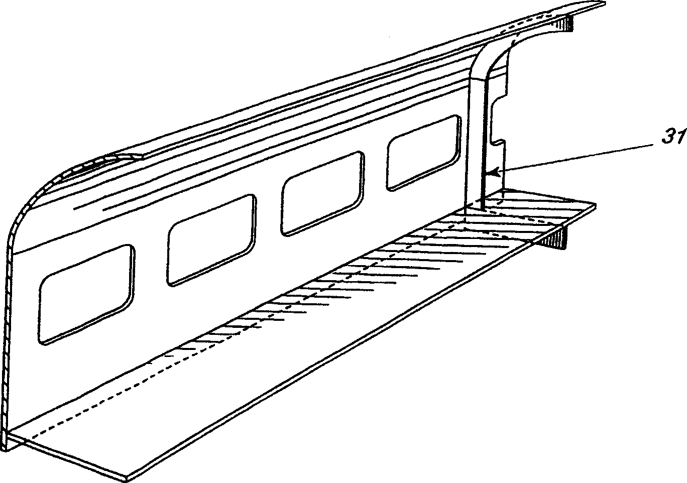 Rail vehicle carbody of modular construction