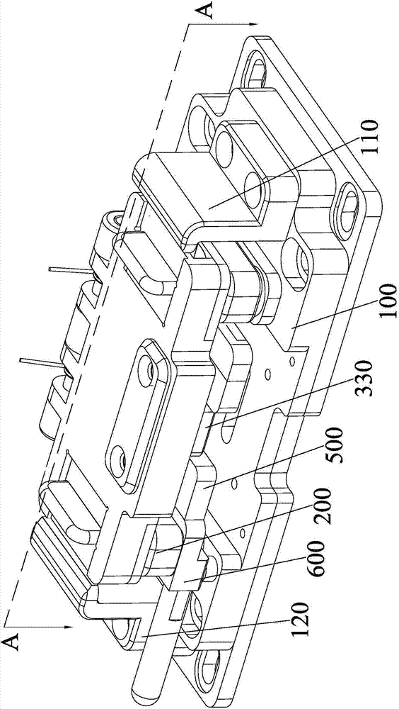 Turning and downward pressing positioning mechanism