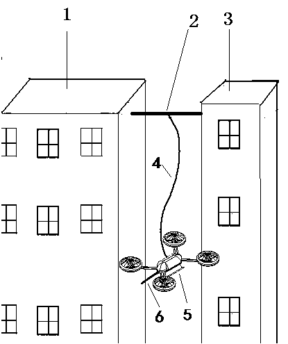 Building and fire extinguishing system and mode thereof