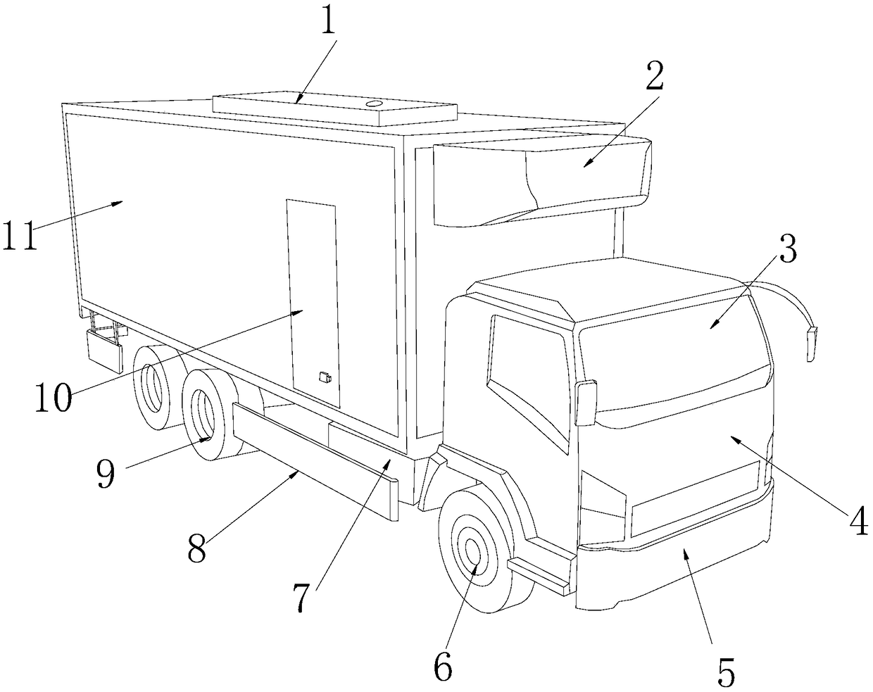 Logistics automatic goods distribution vehicle