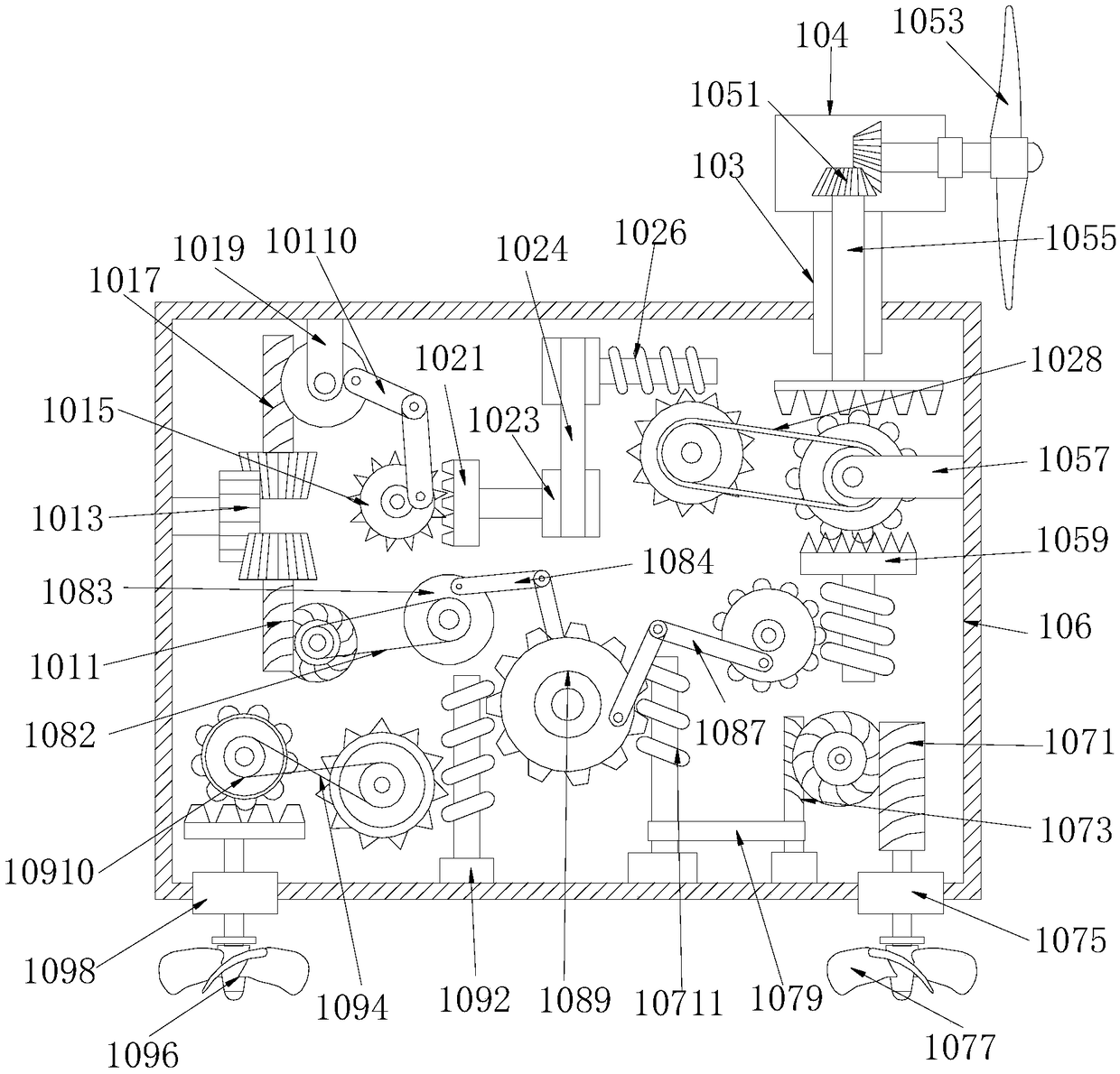 Logistics automatic goods distribution vehicle