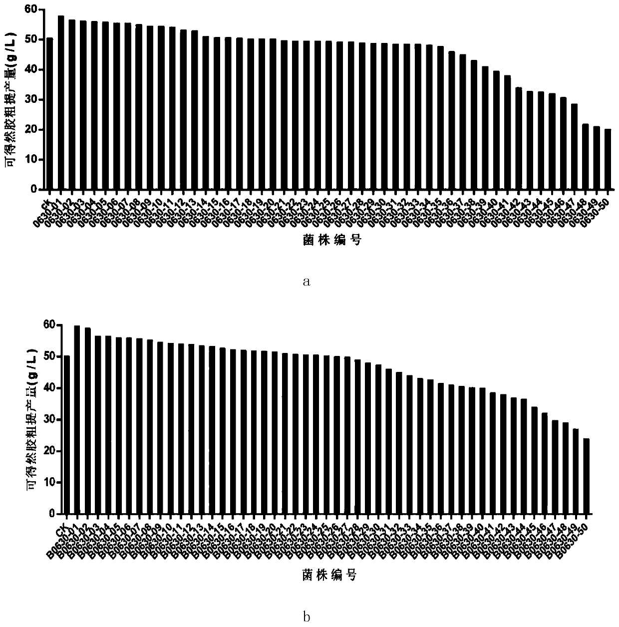 Method for improving screening efficiency of curdlan gum high-yielding strains