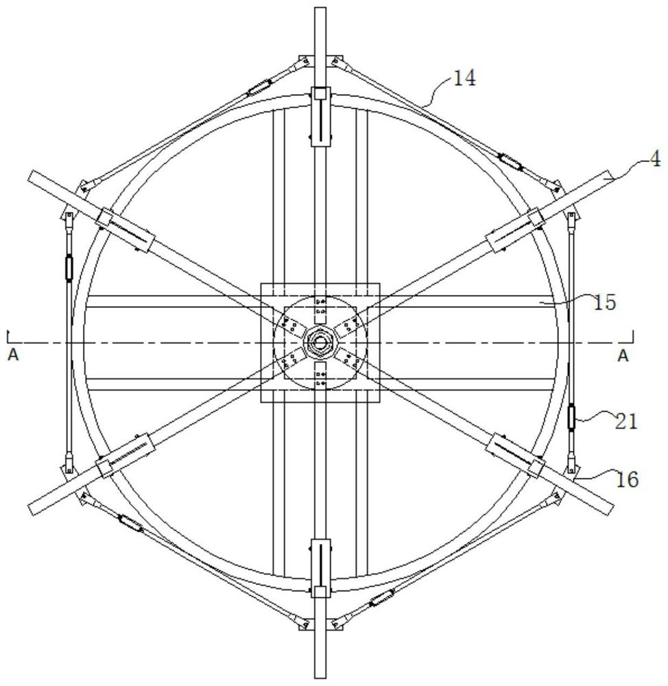 Detachable device for releasing steel structure inhaul cable of large stadium