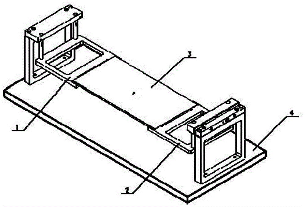 Clamping device and leveling method for slide table of ultrasonic scanning microscope