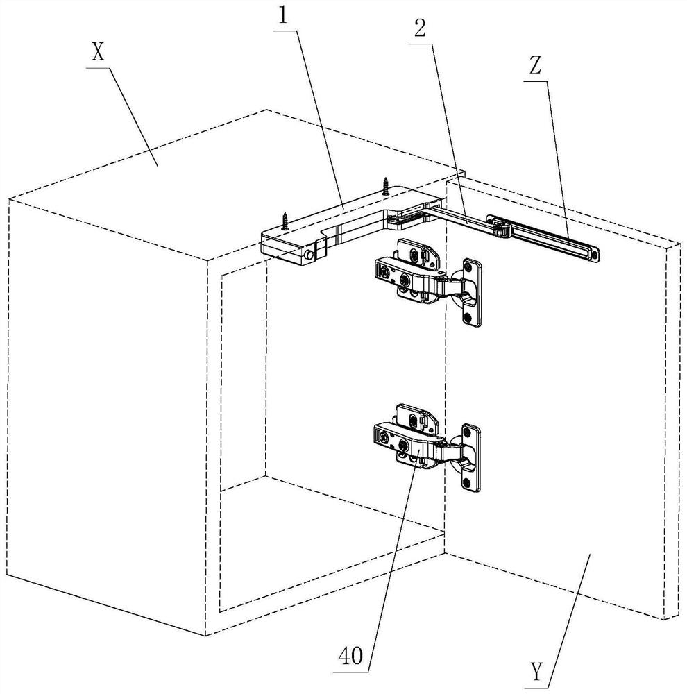 Automatic reset type pressing opening and closing device