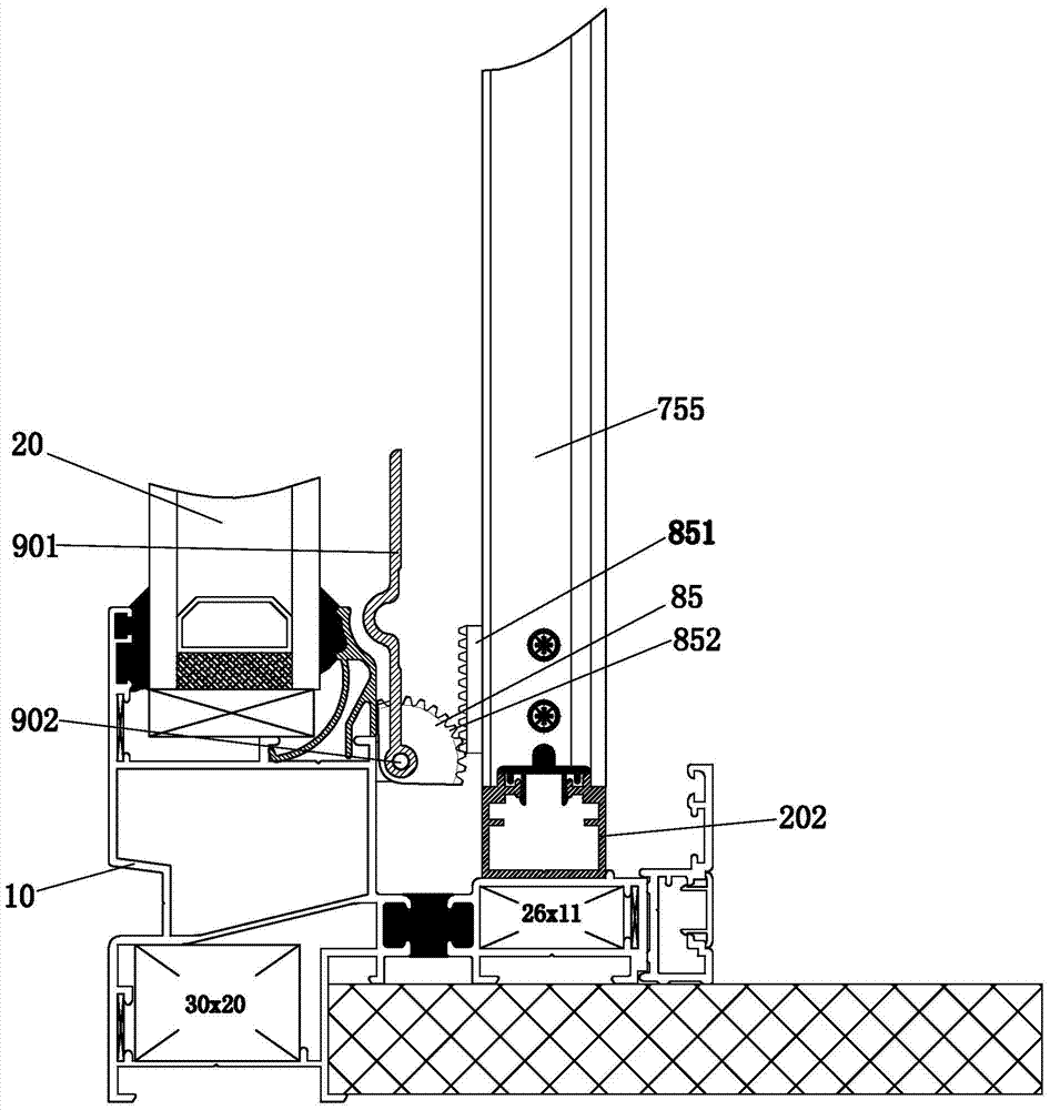 Double locking synchronous opening and closing anti-pry sliding window