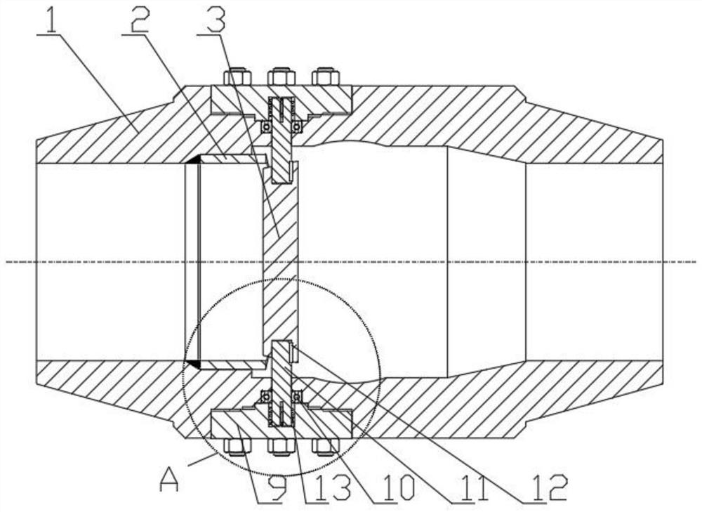 Slow-closing type check valve with low flow resistance