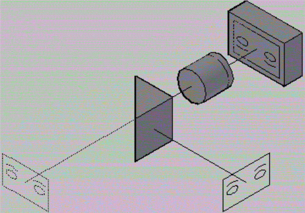 Double eye iris image acquisition module for mobile device