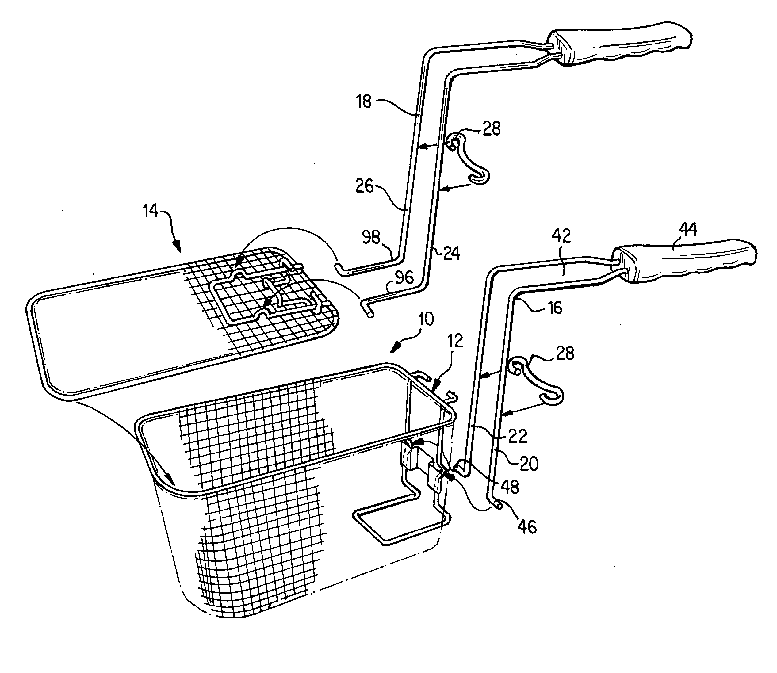 Basket for deep fryer and methods of cooking food products