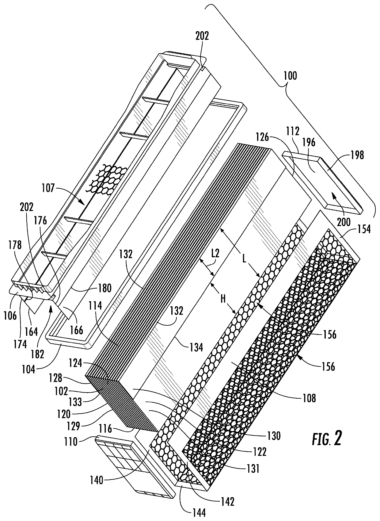 Filter frame with foldable sealing flap