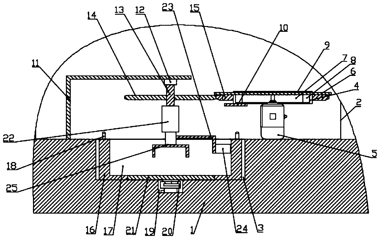 Cement mixing and quantitative adding device