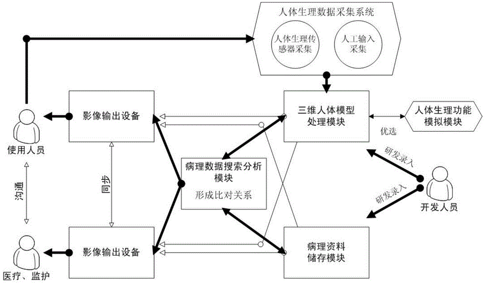 Three-dimensional visualization doctor-patient communication platform construction method and system