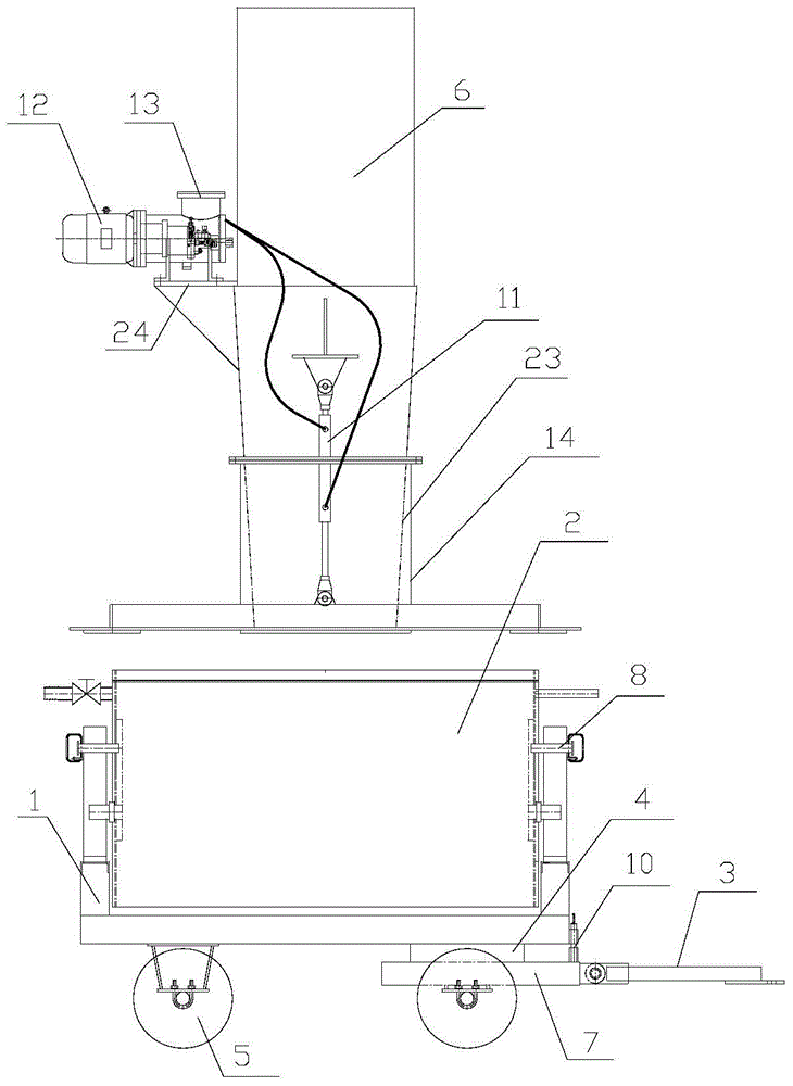 Tar ammonia water clarification tank slag discharge device