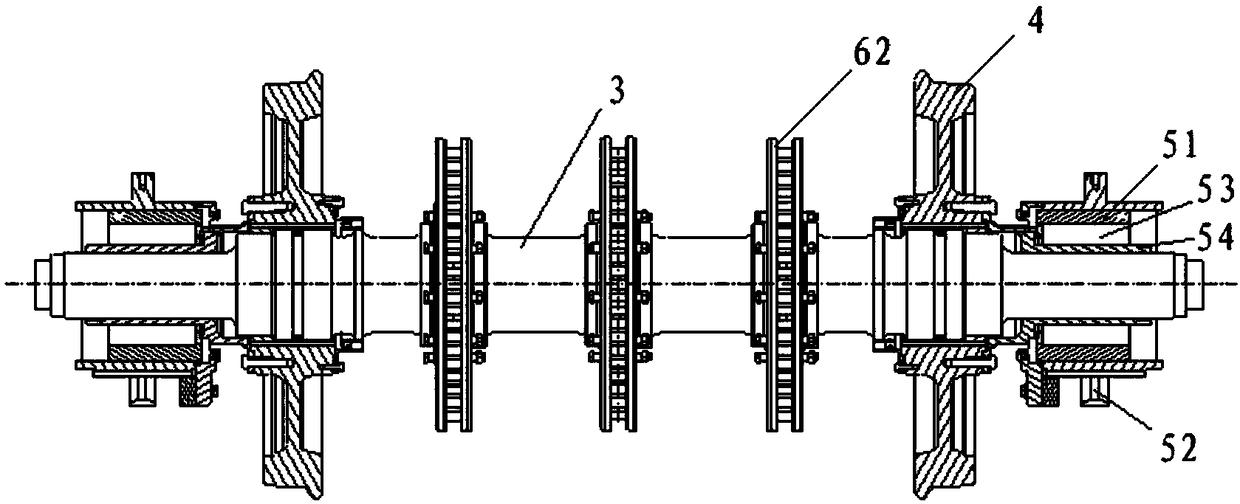 Trailer gauge-changeable bogie used for railway vehicle