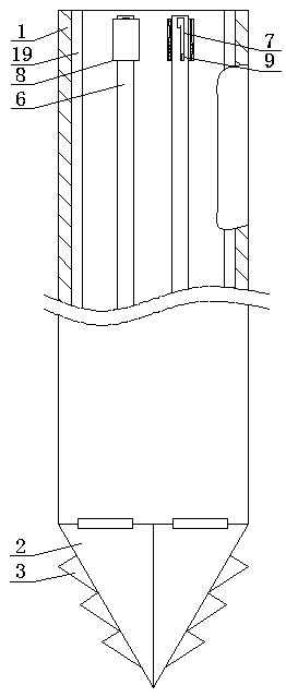 High-construction-efficiency pile for offshore tidal-flat hydrometric station