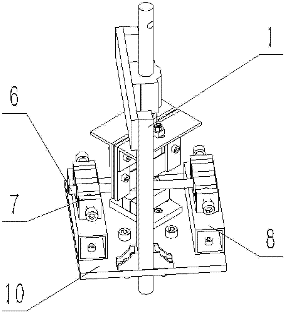 A kind of oblique cutting test device for hard branch grafted seedlings of forest fruit