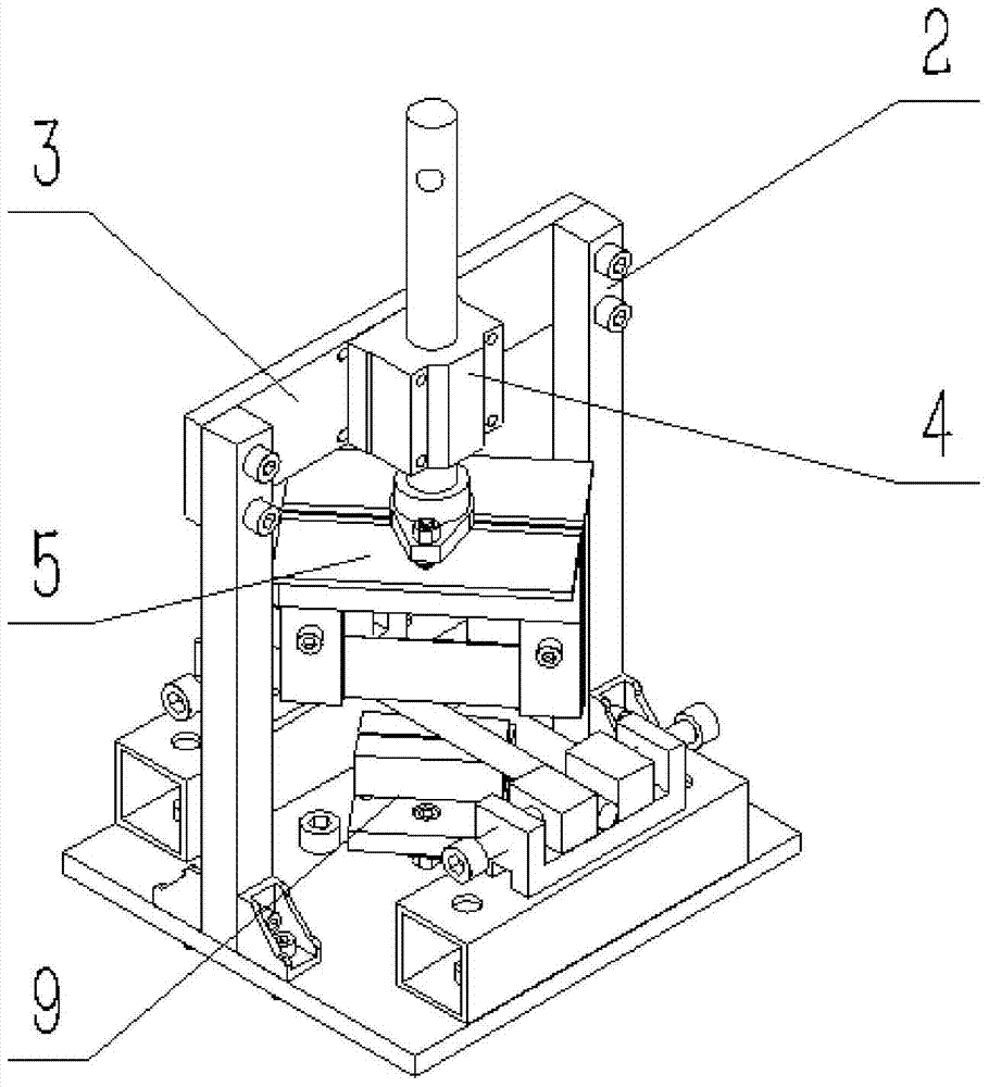 A kind of oblique cutting test device for hard branch grafted seedlings of forest fruit