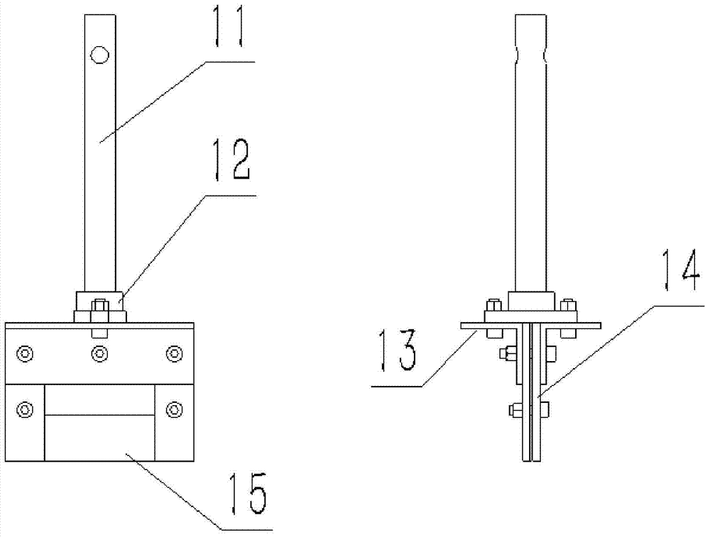 A kind of oblique cutting test device for hard branch grafted seedlings of forest fruit